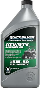 Quicksilver 8M0149407 5W-50 Full Synthetic 4-Stroke ATV/UTV Engine Oil – 1 Qt.