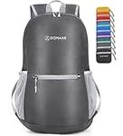 Ultralight Packable Backpack 20L - Small Foldable Hiking Backpacks Water Resistant Light Daypack for Outdoor Hiking,By ZOMAKE(Dimgray)