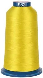 RICHWORD Polyester Embroidery Thread 4000M(4374Y) 40WT Thread for Commercial Multi Needles and Single Needle Embroidery Machine Yellow 0932