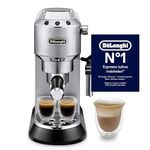 DeLonghi EC685.M Dedica Style Pump Espresso Coffee Machine | Espresso, Cappuccino, Latte & More Recipe Options| Coffee Maker Machine for Home | 15 Bar Pressure, 1350 W|Free Demo & Installation|Metal