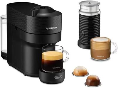 De'Longhi Nespresso Vertuo Pop and Aeroccino 3 ENV90.BAE, Capsule Coffee Machine, 4 Cup Sizes, Nespresso Starter Pack, Centrifusion Technology, Milk Frother, Smart Connectivity, Liquorice Black