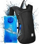 Vibe Hydration Pack Backpack with 2L Bladder for Women, Men, Teens, Kids - Sports, Outdoor, Running, Camping, Hiking, Festivals, Raves (Black)