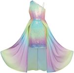 Girls Pastel Sequin Dress Size 6 Sp