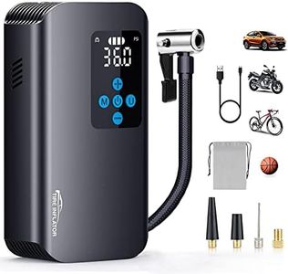 Tyre Inflator Portable Air Compressor, 150PSI Cordless Air Pump for Car, 7800mAh Digital Tire Inflator with Pressure Gauge and Led Light for Cars Bikes Motorcycles Balls, Power Bank w/LED Light