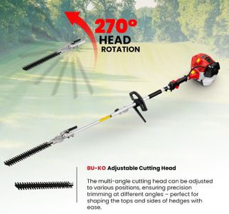 BU-KO 52cc Petrol Garden Multi Tool – 4-in-1 Trimmer & Brush Cutter