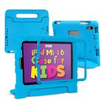 HDE iPad Mini 6 Case Kids Shock Proof Cover with Built-in Screen Protector Handle Stand for 6th Generation iPad Mini 2021 (8.3 Inch) - Blue