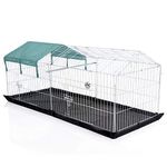 Cozy Pet Rabbit Run Playpen with Pitched Roof, Sun Shade & NEW Floor, Guinea Pig Pen, Dog Puppy Cage Ferret Play Pen RR06+Floor. (We do not ship to Channel Islands)