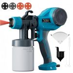 Tilswall Paint Sprayer, HVLP Electric Spray Paint Gun, Lightweight Spray Gun with 4 Nozzles & 3 Patterns, Easy to Clean for House Painting, Cabinets, Furniture, Fence, Walls, DIY