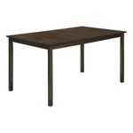 Monarch Specialties I 1302 Dining Table, 60" Rectangular, Kitchen, Dining Room, Veneer, Wood Legs, Brown, Transitional