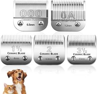 5 Pcs Professional Detachable Replacement Ceramic Blades set,compatible with Andis AGC,BDC,BGC,MBG Series,oster Classic 76/Star-Teq/Power-Teq Clippers