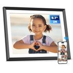 2K WiFi Digital Picture Frame 32GB, Digital Photo Frame 2048x1536 IPS Touch Screen, Electronic Picture Frame Auto-Rotate, Instantly Share Photos/Videos via App & Email for Office Desk