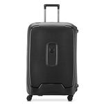 DELSEY PARIS - Moncey - Large Rigid Suitcase Recycled and Recyclable Material - 76 x 52 x 30 cm - 97 litres - L - Black, Black, L, Hardcase