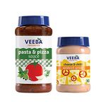 Veeba Pasta-Pizza Sauce,525g & Cheese N Chilli Sandwich Spread Pet Bottle,275g - Pack of 2