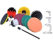 Cheston 10 Pcs Electric Drill Brush Power Scrub, Multi Purpose Scrubber Kit for Floor, Bathroom Surfaces Tub, Tile, Car, Bike, Grout, Shower, Kitchen with 10 Accessories (Only Brush Set)