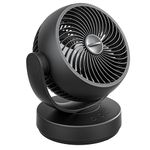 HandFan 10000mAh Air Circulator Fan for Bedroom,24dB Low Noise Table Fan,Strong Airflow,9 Inch Portable Desk Fan,Circulation Fan for Office Home Indoors Black