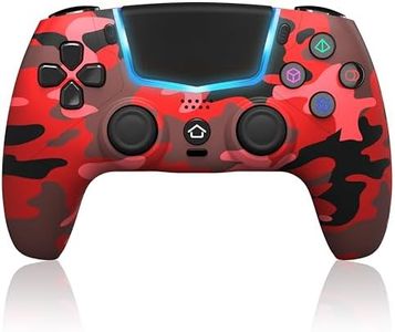 Wireless Controller for PS5, Compatible with PS5/Pro/Slim/PC, Replaces the PS5 Controller with Hall-Effect Joysticks, Hall-effect Triggers, 6-Axis Gyros, Dual Vibration And Turbo, 3.5mm Audio Jack/Speaker, Red