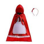 Dressy Daisy Little Red Riding Hood Fancy Dress Up Costume Set with Cloak Cape for Girls Size 12