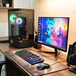 CHIST I7 Gaming PC (Core i7 4770 processor/16GB RAM/1TB SSD/Windows 11 pro/WiFi&Bluetooth /24 Inch LED Monitor Gaming Keyboard-Mouse Speaker) (RX 580 8GB DDR5)