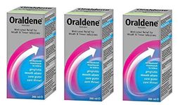 Oraldene Hexetidine Antibacterial Mouthwash, 3 Pack, 200 ml