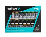 Vallejo 70109 Model Color WWII Allies Acrylic Paint Set - Assorted Colours (Pack of 16) X17ml