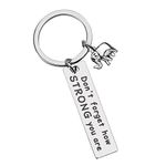 Inspirational Keychain, Don't Forget How Strong You are Keyring Encouragement Graduation Birthday Gifts for Women Men Girls Boys Friends