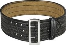 Safariland 87 Duty Belt Basketweave Black, Chrome Buckle, Size 38