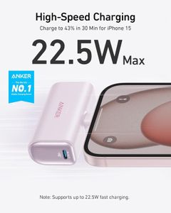 Anker Nano Power Bank 5,000mAh – Mini USB-C Portable Charger 22.5W