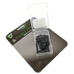 Carp On - 50 Pack of DOUBLE CRIMPS Rig Terminal Tackle - For Making Precision Carp Rigs - Available in Black 0.6mm (50 x 0.6mm Crimps) [15-8306]