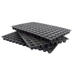 UGAOO Reusable Seedling Tray - Pack of 3 (Black, 104 Holes/Tray) | Durable Plastic Germination Trays with Drainage Holes | Ideal for Seed Starting, Greenhouse, and Indoor Gardening