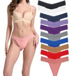 Yuamose 10 Pack Womens Lace Thongs Underwear T Back Low Rise See Throught Panties Cotton Lace Thongs for Women