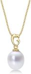 Lustrous Genuine Pearl Necklace wit