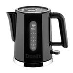 Dualit Studio Kettle | 1.5L 2.4KW Jug Kettle in Black with Polished Trim | Dual Measuring Windows | Fast Boiling BPA Free Kettle | Patented Sure Pour Technology