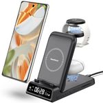 SwanScout 703G Inductive Charging Station for Google Pixel Watch 1, 4 in 1 Wireless Charger for Google Pixel 9 Pro/9 Pro XL/9/8a/8/8 Pro/7A/7/7 Pro/6/6 Pro/5/4/3/XL, Pixel Buds Pro 2