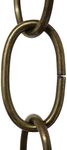 RCH Hardware CH-S56-10-AB Steel Chandelier Chain 9 Gauge, Antique Brass (1 Foot)