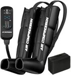 Air Compression Leg Massager for Pain and Circulation, Full Leg Recovery Boots Cordless Air Compression Boots, Fast Recovery Therapy for Athletes (4 Chamber- M)