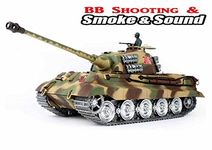 by Big Boyz Heng Long 2.4G Radio remote Control German King Tiger Tank Platinum Version -- BB shooting & Smoking & Sounding