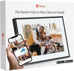 Loop Wi-Fi Digital Picture Frame with Touch Screen, 10-Inch Display, The Only Frame to Offer Text Message Photos Direct to Frame, Easy to use App, Gift to Keep Friends and Family Connected