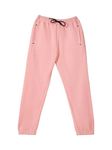 Alan Jones Clothing Solid Girls Joggers Trackpant (Pink_15-16 Years)