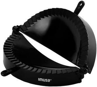 IMUSA USA Jumbo IMU-71006W Easy to Use Plastic Empanada Mold, Black