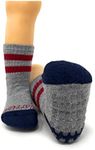 WARRIOR ALPACA SOCKS - Children's Comfort Cushioned Retro Athletic Quarter Crew - Unisex with Non-Skid Appliqués (6/9 Years)