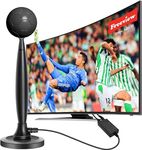 TV Antenna - Digital TV Antenna Indoor with Strong Magnetic Base, 17ft Coax Signal Booster, 700+ Miles Range Range Reception & Support 4K 1080P for All Smart TV and All Older TV's