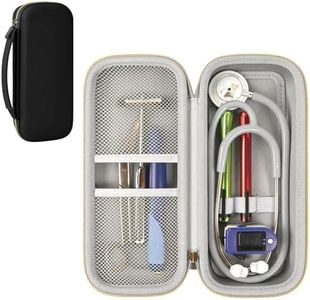 Stethoscope Case for 3M Littmann Classic III Monitoring/Lightweight II S.E/Cardiology IV Diagnostic/for MDF Acoustica Stethoscopes, Holder for Nurse Doctor Essentials & Medical Accessories, BlackGold