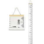 Miaro Kids Growth Chart, Wood Frame Fabric Canvas Height Measurement Ruler From Baby to Adult for Child's Room Decoration 7.9 x 79in