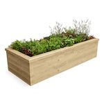 WoodBlocX Raised Beds For Garden, Rectangular Outdoor Garden Planters For Plants & Vegetables. Large Wooden Raised Bed Planter To Grow Crops-Easy Assembly, No Power Tool Needed (187.5x75x45)