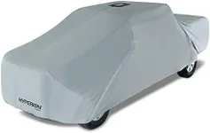 Hyperion Truck Cover with Solar Panel: Waterproof Truck and Windshield Cover - All Weather Size 4 Cover Protects Trucks Up to 249" from Snow, Rain, and Maintains Battery Charge - Grey - HYP-TRU-4