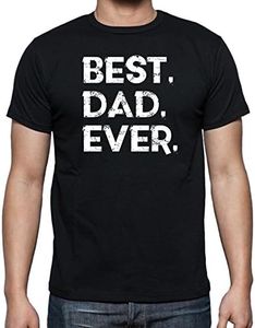 Funchious Best Dad Ever, for Dad, Perfect Novelty Gift Men's T-Shirt Medium Black