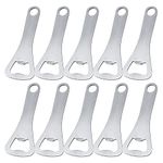 KONAMO Bottle Openers Pack 10Pcs Crown Bottle Opener Bulk Beer Bottle Opener for Home Pub Outdoor Bartender Bottle Openers,Men DIY Gifts, Silver