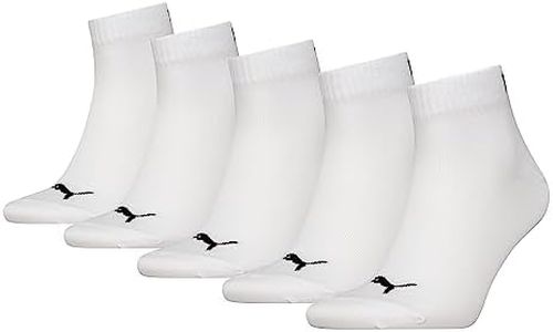 PUMA Socks (Pack of 5), White, 8-9.5 US