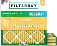 AFB Gold MERV 11 20x20x1 Pleated AC Furnace Air Filter. Pack of 4 Filters. 100% produced in the USA.