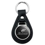 GRAPHICS & MORE Ford Bronco Black Leather Keychain Collection, Black, One Size